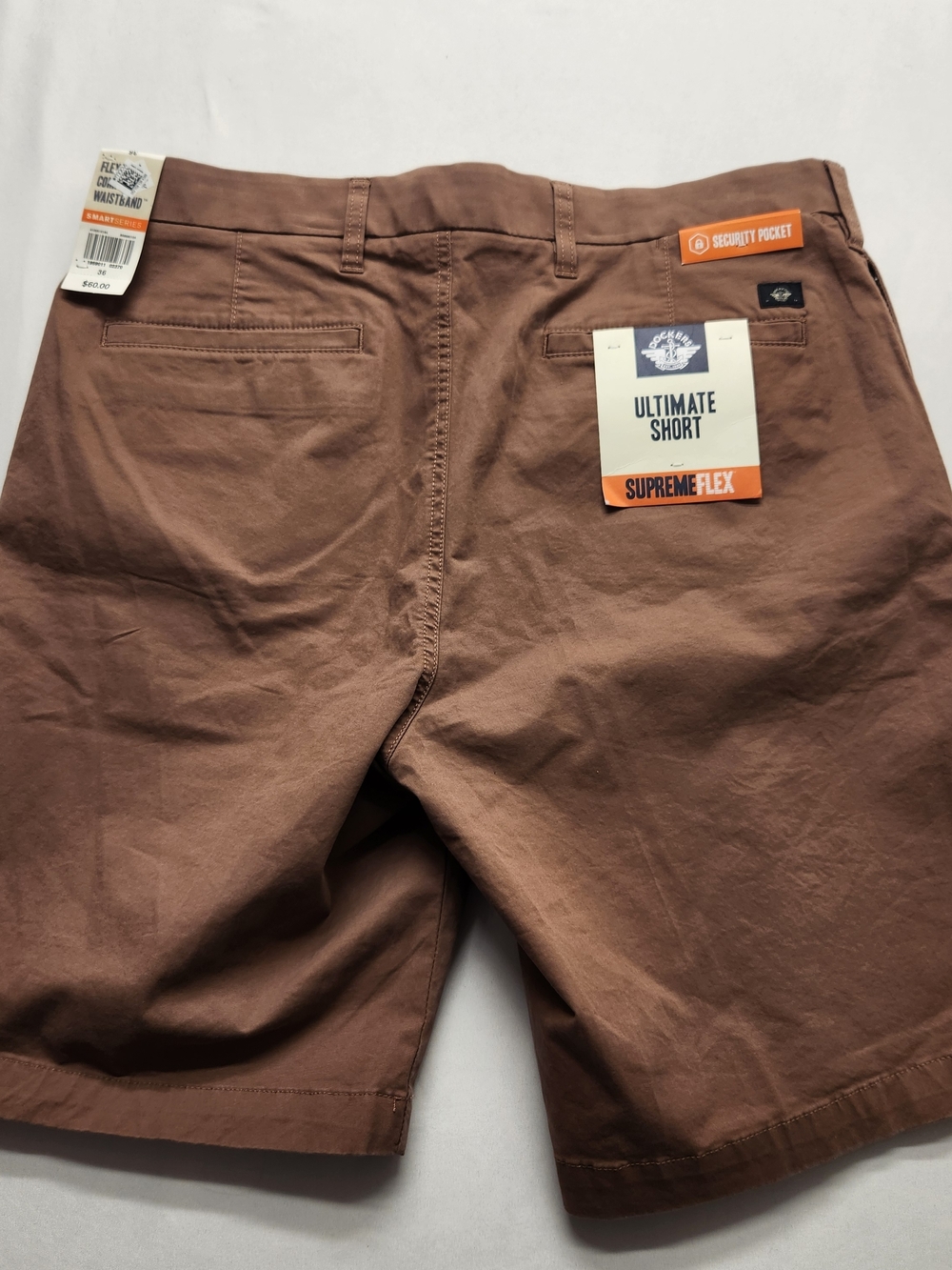 ⭐️NWT Dockers Mens Ultimate Short Supreme Flex Khaki Brown Stretch Casual 36 - Picture 5 of 15